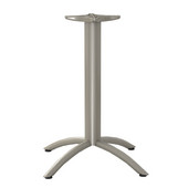  26'' W X-Shaped Table Base with Levelers in Polished Chrome