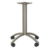  Chrome 26'' Wide  X-Shaped Table Base with Casters