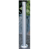 Glaro In-Ground Mount Smoker's Post in Black, 3-1/2'' Dia x 42'' H, Shown in Satin Aluminum with Many Other Colors Available