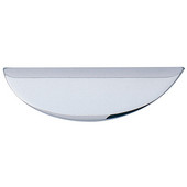  (4'' W) Modern Curved Cabinet Handle in Polished Chrome, 100mm W x 22mm D x 24mm H