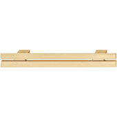 Design Deco Series H2360 Decorative Furniture Pull Handle, Zinc, Satin Brushed Gold, Center to Center: 192mm (7-9/16'')
