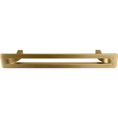  Design Deco Series H2350 Decorative Cabinet Pull Handle, Zinc, Satin Brushed Gold, Center to Center: 128mm (5-1/16'')