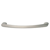  (5-1/2'' W) Modern Arched Antimicrobial Cabinet Handle in Matt Nickel, 140mm W x 32mm D x 9mm H, Available in Multiple Sizes