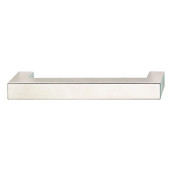  (5-11/16'' W) Modern Cabinet Handle in Polished Chrome, 142mm W x 35mm D x 15mm H