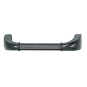  Keystone Fluted Style Collection (4-1/6''W) Handle, Antique Black, 106mm W x 20mm D x 31mm H, 96 Center to Center