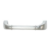  Keystone Fluted Style Collection (4-1/6''W) Handle, Satin Nickel, 106mm W x 20mm D x 31mm H, 96 Center to Center