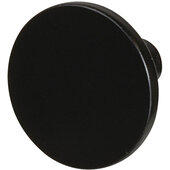  Cornerstone Series Elite Handle Collection Modern Round Cabinet Knob in Black, Zinc, 1-1/8'' Diameter x 13/16'' D x 1-1/8'' H