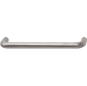  Cornerstone Series Stainless Steel Collection (4-1/5'' W) Matt Stainless Steel Cabinet Handle, 106mm W x 35mm D x 10mm H, Center to Center: 96mm  (3-3/4'')