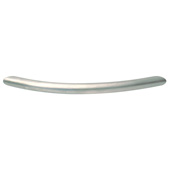  Cornerstone Series Contemporary (4-1/2'' W) Bow Cabinet Handle in Stainless Steel, 115mm W x 30mm D x 10mm H, Center to Center: 96mm  (3-3/4'')