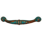  Havana Collection Handle w/ Rounded Ends in Rustic Copper, 111mm W x 30mm D x 15mm