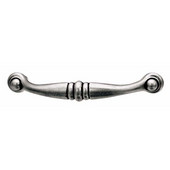  Havana Collection Handle w/ Rounded Ends in Pewter, 111mm W x 30mm D x 15mm H