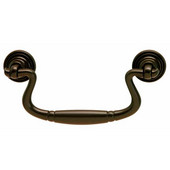  Charleston Collection Bail-Style Angled Pull in Dark Oil-Rubbed Bronze, 116 mm W x 20 mm D x 52 mm H
