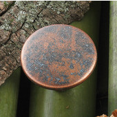  (1-1/2'' Diameter) Traditional Round Knob in Rustic Copper, 37mm Diameter x 26mm D x 11mm Base Diameter