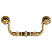  Rustico Collection Bail Pull in Antique Brass, 116mm W x 46mm H