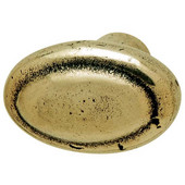  Ovale Collection Knob in Brittanium, 45mm W x 34mm D x 17mm H