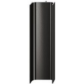  Design Deco Series Passages Vertical C-Profile Continuous Handle, Aluminum, Black RAL 9005, 98-7/16'' W x 7/8'' D