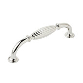  Design Deco Series Amerock Blythe Collection Zinc Handle in Polished Nickel, 146mm W x 40mm D x 17mm H (5-3/4'' W x 1-9/16'' D x 11/16'' H), Center to Center: 128mm (5-1/16'')