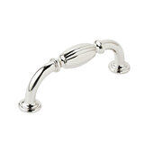  Design Deco Series Amerock Blythe Collection Zinc Handle in Polished Nickel, 92mm W x 32mm D x 13mm H (3-5/8'' W x 1-1/4'' D x 1/2'' H), Center to Center: 76.2mm (3'')