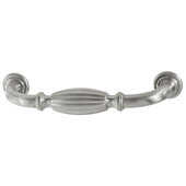  Design Deco Series Amerock Blythe Collection Zinc Handle in Satin/Brushed Nickel, 114mm W x 35mm D x 16mm H (4-1/2'' W x 1-3/8'' D x 5/8'' H), Center to Center: 96mm (3-3/4'')