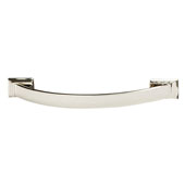  Amerock Candler Collection (6-4/7''W) Handle, Polished Nickel, 167mm W x 21mm D x 32mm H, 128mm Center to Center