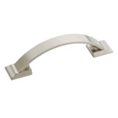  Amerock Candler Collection (4-3/8''W) Handle, Satin Nickel, 111mm W x 19mm D x 29mm H, 76mm Center to Center