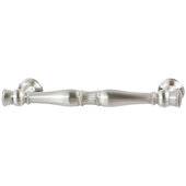  Design Deco Series Amerock Crawford Collection Zinc Handle in Satin/Brushed Nickel, 119mm W x 35mm D x 19mm H (4-11/16'' W x 1-3/8'' D x 3/4'' H), Center to Center: 96mm (3-3/4'')