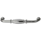  Amerock Granby Collection (4-1/6''W) Handle, Polished Nickel, 106mm W x 16mm D x 37mm H, 96mm Center to Center