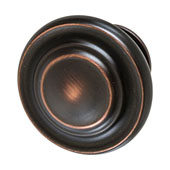  Amerock Inspirations Collection (1-2/7'' Dia.) Round Knob, Oil-Rubbed Bronze, 33mm Diameter