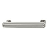  Amerock Wells Collection (6-1/6''W) Handle, Polished Nickel, 157mm W x 22mm D x 37mm H, 128mm Center to Center