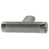  Amerock Esquire Collection (2-2/3''W) Knob, Polished Nickel/ Matt Stainless Steel, 67mm W x 16mm D x 38mm H