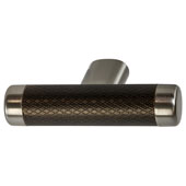  Amerock Esquire Collection (2-2/3''W) Knob, Satin Nickel/ Oil-Rubbed Bronze, 67mm W x 16mm D x 38mm H