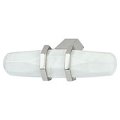  Amerock Carrione Collection (2-1/2''W) Knob, White Marble/ Polished Nickel, 64mm W x 21mm D x 40mm H