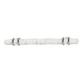  Amerock Carrione Collection (8-3/4''W) Handle, White Marble/ Polished Nickel, 222mm W x 21mm D x 40mm H, 160mm Center to Center