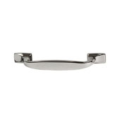  Amerock Highland Ridge Collection (4-1/3''W) Handle, Polished Nickel, 110mm W x 11mm D x 27mm H, 76mm Center to Center