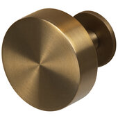  Design Deco Series Amerock Radius Collection Stainless Steel Round Knob in Champagne Bronze, 32mm Diameter x 27mm D (1-1/4'' Diameter x 1-1/16'' D)