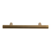  Design Deco Series Amerock Caliber Collection Zinc Handle in Champagne Bronze, 181mm W x 32mm D x 13mm H (7-1/8'' W x 1-1/4'' D x 1/2'' H), Center to Center: 128mm (5-1/16'')