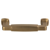  Design Deco Series Amerock Stature Collection Zinc Handle in Champagne Bronze, 116mm W x 35mm D x 14mm H (4-9/16'' W x 1-3/8'' D x 9/16'' H), Center to Center: 96mm (3-3/4'')