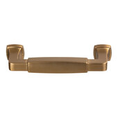  Design Deco Series Amerock Stature Collection Zinc Handle in Champagne Bronze, 148mm W x 35mm D x 14mm H (5-13/16'' W x 1-3/8'' D x 9/16'' H), Center to Center: 128mm (5-1/16'')