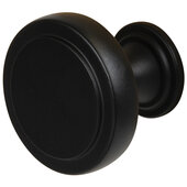  Design Deco Series Amerock Exceed Collection Zinc Knob in Matte Black, 35mm Diameter x 30mm D (1-3/8'' Diameter x 1-3/16'' D)