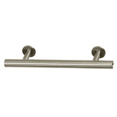  Design Deco Series Amerock Radius Collection Stainless Steel Handle in Satin Nickel, 146mm W x 32mm D x 11mm H (5-3/4'' W x 1-1/4'' D x 7/16'' H), Center to Center: 96mm (3-3/4'')