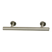  Design Deco Series Amerock Radius Collection Stainless Steel Handle in Satin Nickel, 179mm W x 32mm D x 11mm H (7-1/16'' W x 1-1/4'' D x 7/16'' H), Center to Center: 128mm (5-1/16'')