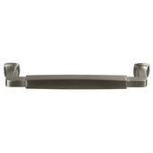  Design Deco Series Amerock Stature Collection Zinc Handle in Satin Nickel, 179mm W x 35mm D x 14mm H (7-1/16'' W x 1-3/8'' D x 9/16'' H), Center to Center: 160mm (6-5/16'')