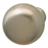  (1-1/4'' Diameter) Hollow Steel Mushroom Round Knob in Brushed Nickel, 32mm Diameter x 31mm D x 16mm Base Diameter