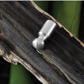  (1/2'' Diameter) Matt Stainless Steel Round Knob with Oval Top, 12mm Diameter x 30mm D
