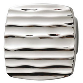  Strata Collection Knob in Polished Chrome, 42mm W x 25mm D x 42mm H