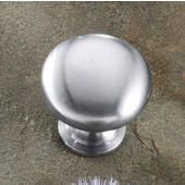  (1-1/4'' Diameter) Modern Mushroom Round Knob in Satin Chrome, 31mm Diameter x 30mm D x 20mm Base Diameter