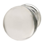  Astral Collection Crystal Knob in Polished Chrome, 30mm Diameter x 40mm D x 25mm Base Diameter