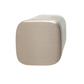  Melange Collection 3/4'' W Square Knob in Brushed Nickel / Green, 22mm W x 24mm D x 22mm H