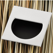 (2-1/4'' W) Mortise Recessed Square Handle in Matt Nickel/Black, 57mm W x 11mm D x 57mm H