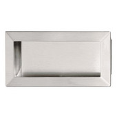  Bella Italiana Collection Recessed Flush Handle in Brushed Nickel, 138mm W x 10mm D x 69mm H